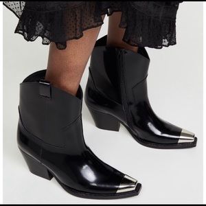 Jeffrey Campbell patent leather booties